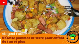 Recette pour enfants de 1 an et plus pommes de terre sautées par Abigael Foods