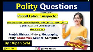 PSSSB Labour Inspector, Clerk, Senior Assistant 2024 | GK/GS