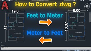 How to Quickly convert Meters to Feet in AutoCAD (Easy Process) #autocadtutorial