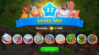 Level 32 unlocked 🔥 I  Township Mobile Game 🏡 🌴