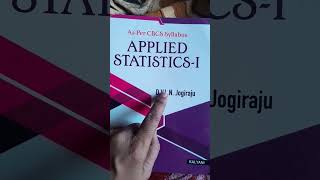 Telangana State Semester V Paper V(A) Statistics Text book: Applied Statistics-I