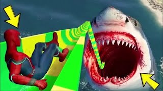 Spider Man Water Pool Slide Ramp on GTA #spiderman #game #gta #gaming