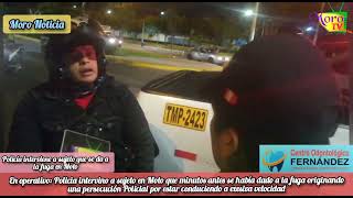 Moro Tv: Policía interviene a sujeto   que se dió a la fuga en Moto.