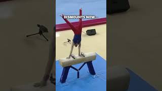 The originality is dead🪦😔 #gymnastics #pommelhorse #dismount #flip #oldschool #thenvsnow