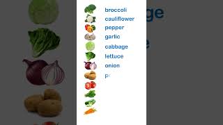 Vegetables  #english #shortfeed #vocabulary