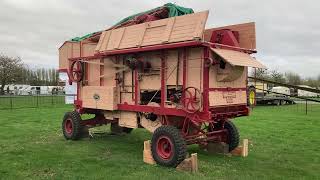 Massey Harris 55 powering thrashing machine