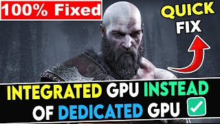 FIX God of War Ragnarok PC Using Integrated GPU instead of Dedicated GPU