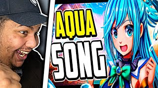 AQUA RAP SONG | DRIPx5 - GameboyJones ft. Mir Blackwell [Konosuba AMV] (REACTION)