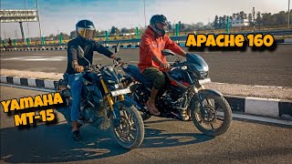 MT-15 Vs Apache 160 | New Video 20 May 2024 | #newmt15 #mt15#mt15lover #mt15motovlog #mt15bike