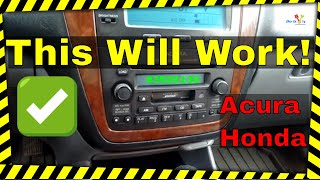 How To Reset Radio Security Code Acura CL, TL, MDX - How to Unlock Instructions by Do it Tg