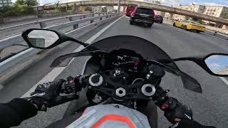 SUV Tries To Merge Into Motorbike (BMW S1000RR)