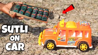 क्या यह बच पाएगी-TOY CAR ON SUTLI EXPERIMENT || AZ ADVENTURE