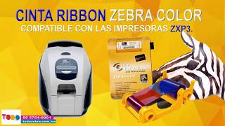 Cinta Ribbon Zebra para impresora ZXP3 color 800033-840