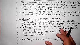 Classification of neurotransmitters  Class 12 Biology Chapter 17