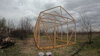 Ahşap sera yapımı 3x8 metre #3 | DIY greenhouse build #3 organik sebzeler/ bağ evi/ bahçe evi 2.7K