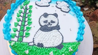 Panda Cake//1kg Panda Theme Cake Design//@arulakhibakecake