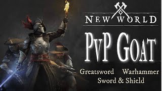 New World PVP Ironman EP 13 | PVP Goat (Greatsword / Warhammer / Sword & Shield / Mage)