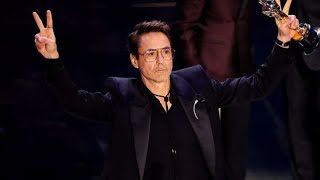 Robert Downey Jr wins best supporting actor Oscar for Oppenheimer