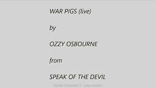 War Pigs  Speak Of The Devil