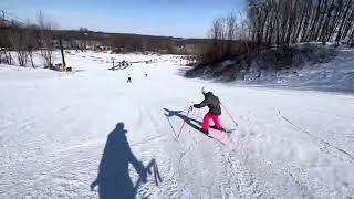 Grace skiing Hawthorn at Bittersweet 2/23