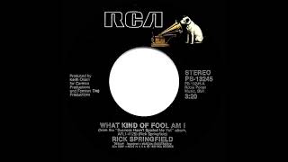 1982 HITS ARCHIVE: What Kind Of Fool Am I - Rick Springfield (stereo 45)