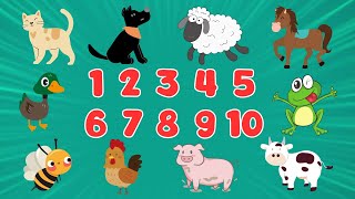 number song nursery rhymes - Animal Sounds Song for babies