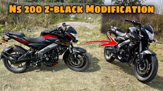 Z-Black Modification on NS 200 BS7 || NS 200 ko Z-Black Kar Diya 🤩 || Aadi Motovlogs