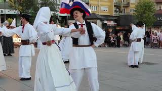 Slovenia folk dance street show    Pristina, Kosovo   August 12, 2024