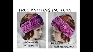 FREE KNIT 20 MINUTE HEADBAND PATTERN