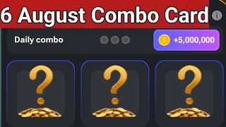 6 August Daily Combo Card In Hamster Combat | Today 6 August Combo Card