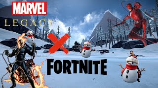 CAMPING IN SNOWMEN|MARVEL LEGACY x FORTNITE!