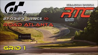 LIVE: RTC Series Season 2023.1 Grid 1 Race 10 @ Road Atlanta (USA)