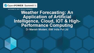 Weather Forecasting: An Application of Artificial Intelligence, Cloud, IOT &... - Dr Manish Modani