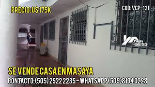 Se vende propiedad en zona centrica de masaya (Cod: VCP-121)