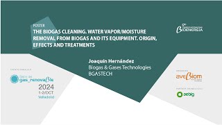 The biogas cleaning. Water vapor/Moisture removal from biogas and its equipment. BGasTech en #CIB24