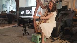 Live The Dream:   Linda plays the harp and sings