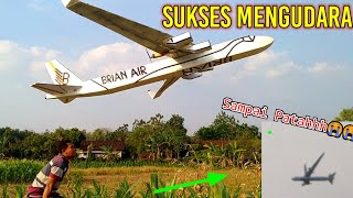 MAIDEN FLIGHT RC BOEING VERSI KOTAK WINGSPAN 350 Cm ~ SUPER JUMBO... 🛫 #Boeingkotak