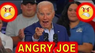 Angry Joe Biden YELLS & SCREAMS atCrowd in Ann Arbor Michigan Today...😇😇😇