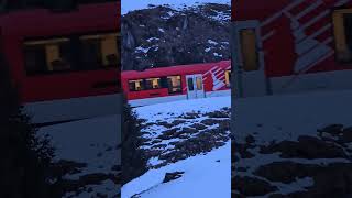 Evening Train in Andermatt,Switzerland #youtubeshorts #short #shorts