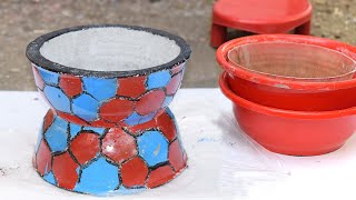 Casting Cement Pots | How to make Cement pot at Home