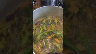 dry fish with my garden vegetables curry/shutkimaserjull