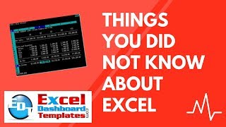 Things You Did Not Know About Excel