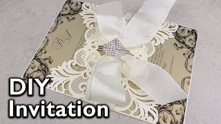 Elegant Damask Lasercut Invitation | DIY Wedding Invitations | Eternal Stationery