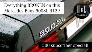 500 Subscriber Special! Everything Broken on this 1990 Mercedes-Benz 500SL R129