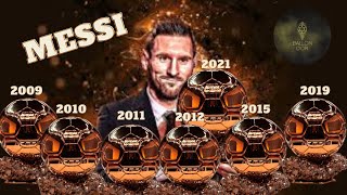 Como Messi Conquistou 7 Bolas de Ouro de 2009 a 2021???? #messi #boladeouro #psg