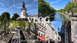 【Paris joli Vlog  Canal Saint-Martin in Paris】#paris #republique #canalsaintmartin