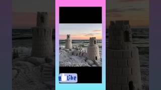 sand castle captured/sand se bana howa fort#shorts