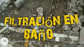 reparación filtración de agua en bañó