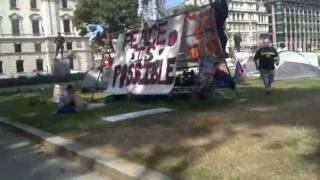 Peace Protest village eviction Parliament square westminster London 29-06-2010