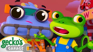 Gecko Has A MONSTER Accident! | Max the Monster Truck | Truck and Bus Cartoon | Gecko's Garage